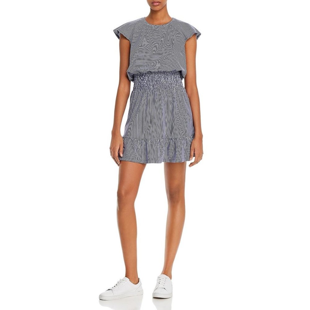 NWT Parker Womens Floral Ruffled Midi Dress Tessa Stripe Size L #13